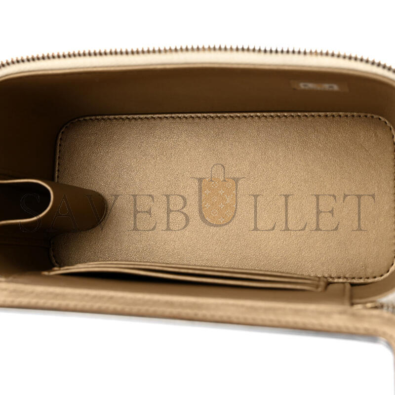 CHANEL MASTER PEARL CRUSH SMALL VANITY CASE WITH CHAIN AP2303 (17*9.5*8cm)